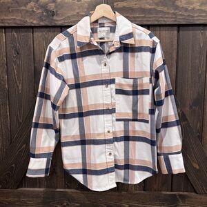 Abercrombie women soft oversized flannel button down